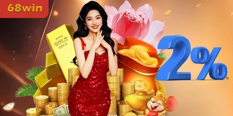 68Win cung cấp khuyến mãi hoàn cược lên đến 2%