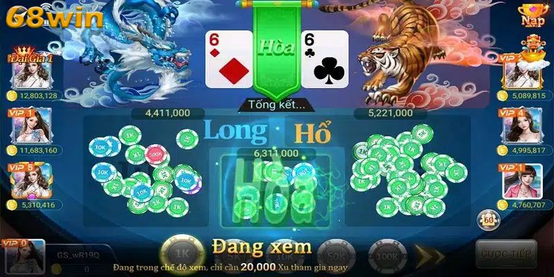 Quy tắc và cách tính điểm khi chơi rồng hổ