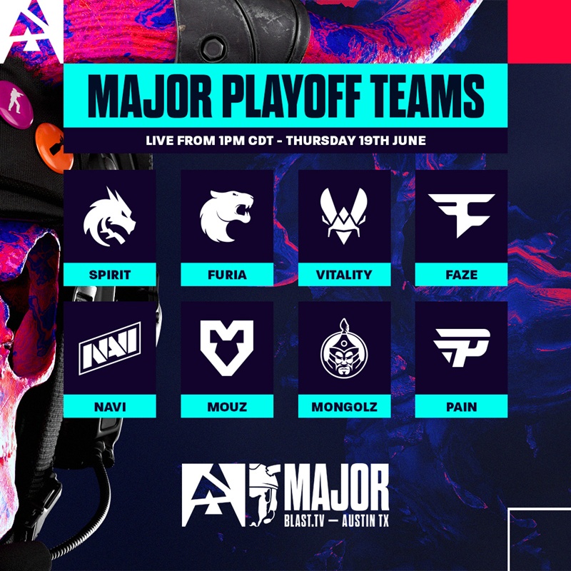 Summarize the Swiss Blast.tv Austin Major 2025 - Photo 1