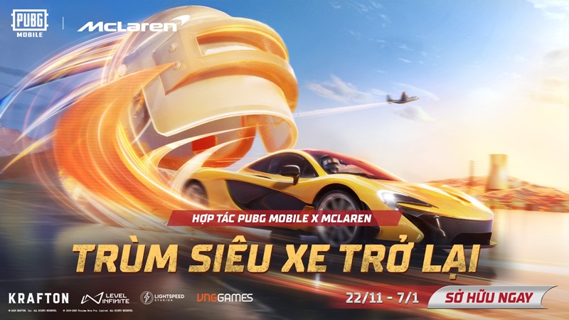The second PUBG Mobile cooperates with McLaren, bringing the supercar F1 to conquer the rings - Photo 2