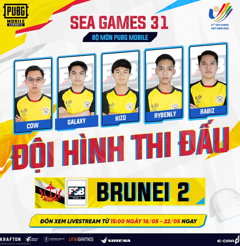 PUBG Mobile Sea Games 31: Brunei published a 2 -representative squad - Photo 3