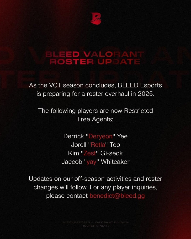 Bleed Esports reforms the squad, only holds crazyguy and sscary - Photo 2