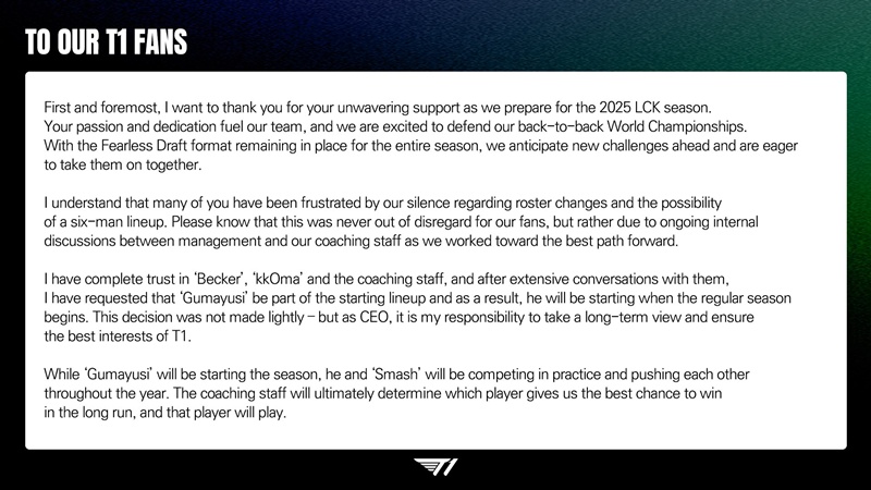 T1 received criticism after the notice of the squad - photo 2