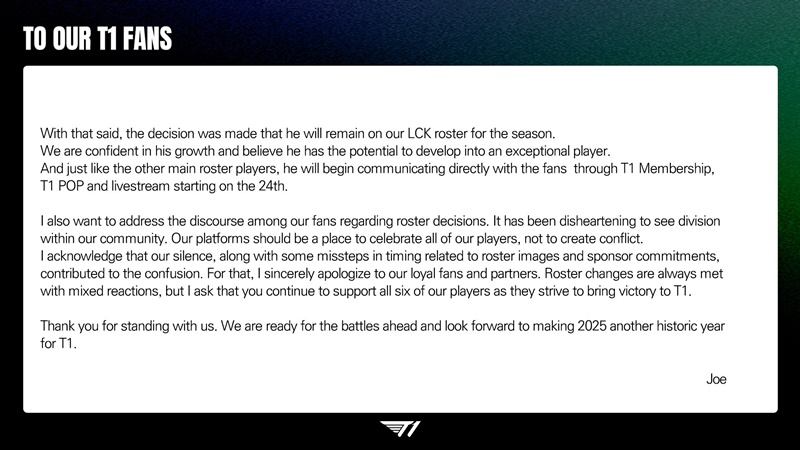 T1 received criticism after the notice of the squad - Photo 4