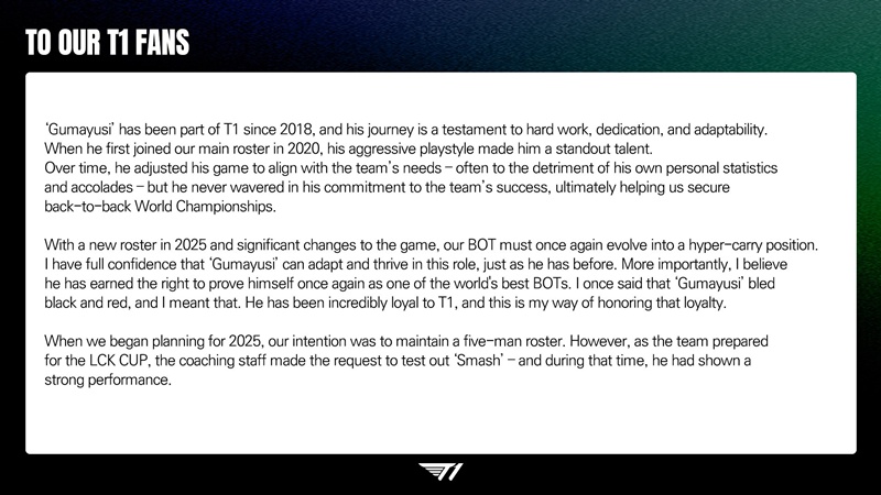 T1 received criticism after the notice of the squad - photo 3