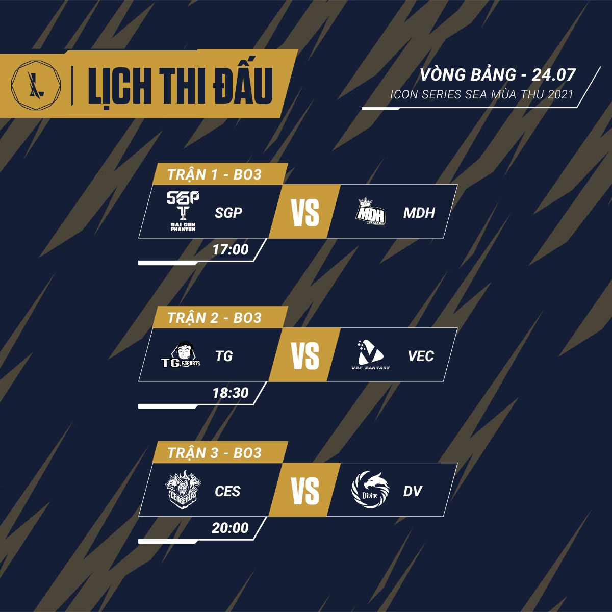 Directly Icon Series SEA Fall 2021 Day 3 Week 2: SGP vs MDH Esports, Cerberus vs Divine - Photo 1
