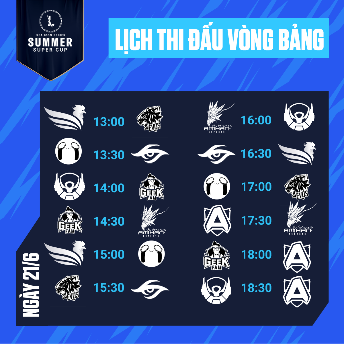 Latest Summer Super Cup 2021 schedule - Photo 3
