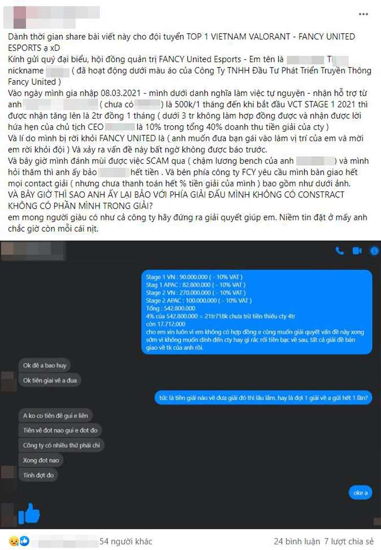 HOT Drama: Fancy United Esports is accused of staff salary - Photo 4