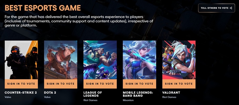 The official nomination of eSports at The Game Award - Photo 2
