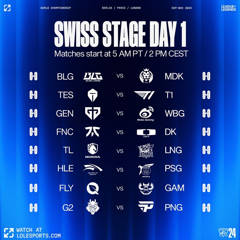 Schedule on 1 round of Swiss World Champion 2024 - Photo 2