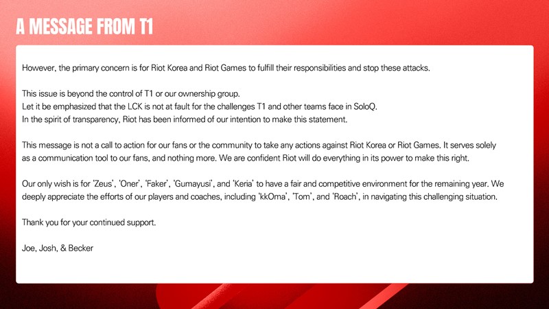 T1 stops indefinitely, requires Riot Games to solve the problem - Photo 2