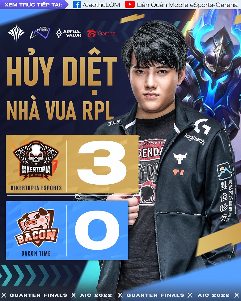 AIC 2022: Unbelievable failure before bikibia eSports, bacon time down to the branch losing - Photo 1