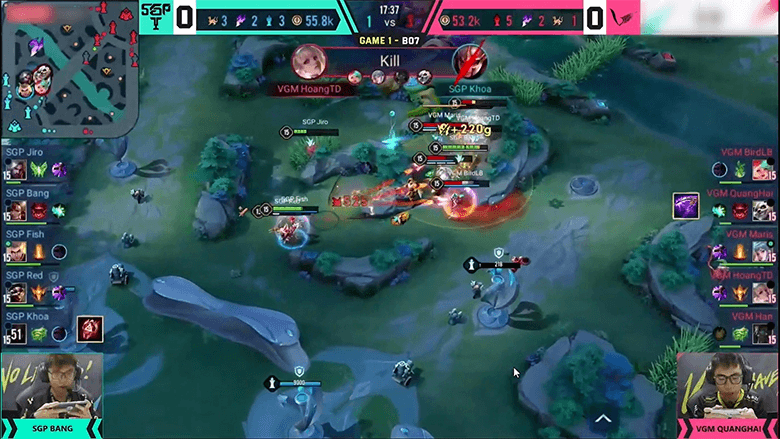 Lien Quan Mobile: SGP vs VGM Black gold bird fell at APL 2022 - Photo 1