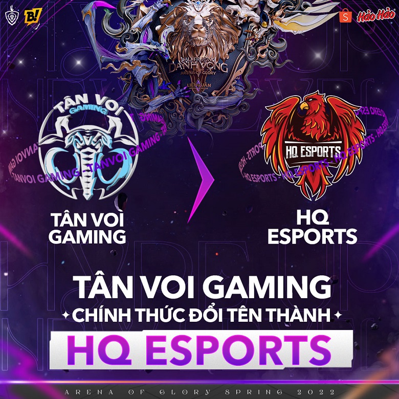 Lien Quan Mobile: Tan Voi Gaming officially changed its name to HQ Esports - Photo 2