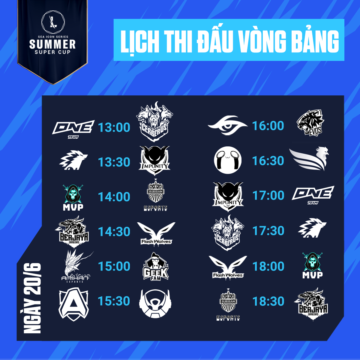 Live Summer Super Cup 2021 dated June 20: One Team vs Cerberus, QWQ vs SBTC Esports - Photo 1