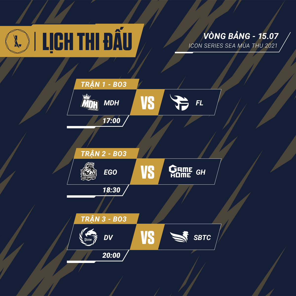 Schedule 1 Week 1 Icon Series SEA Fall 2021: MDH Esports vs Team Flash, Divine vs SBTC Esports - Photo 1