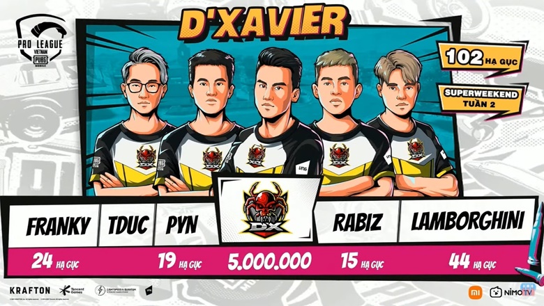 PMPL VN S4: D'Chavier regained its position, won the championship week 2 - Photo 1