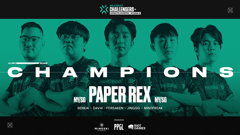 Paper Rex champion VCT 2022 APAC STAGE 2 Challengers - Photo 1