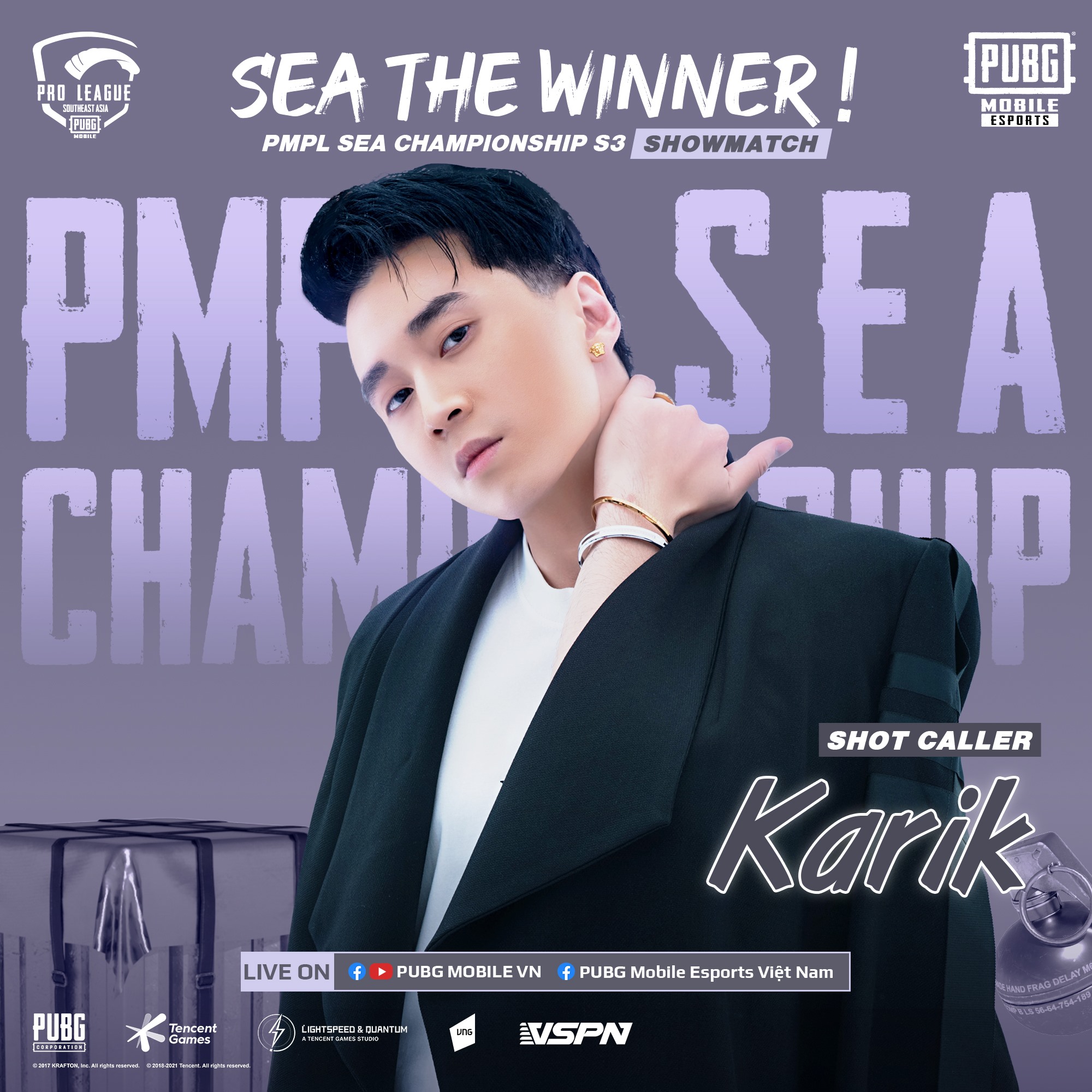 Rapper Karik accompanies PUBG Mobile Vietnam at PMPL Sea Championship S3 - Photo 1