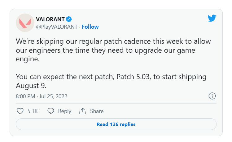 Riot moved the Valorant 5.03 update through the next month - Photo 1