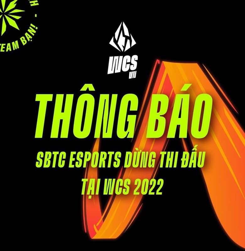SBTC Esports would like to stop playing at WCS Vietnam 2022 - Photo 1