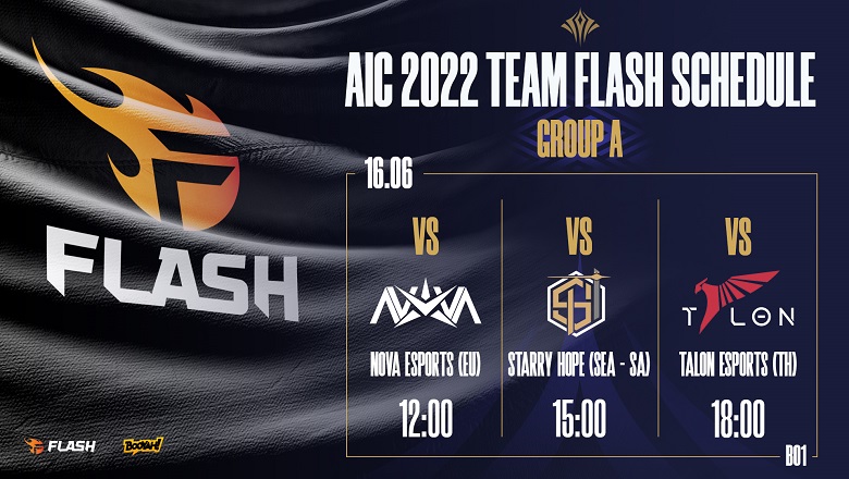 Team Flash's schedule at the Mobile AIC 2022 - Photo 1