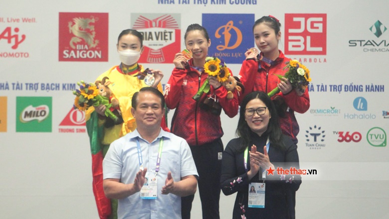 Wushu female athletes used to win 2 bronze medals SEA Games 31 as MC Valorant - Photo 1
