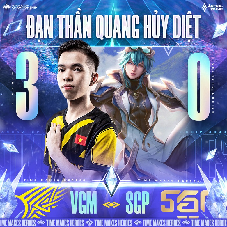 AIC 2021: V Gaming destroyed Saigon Phantom with a score of 4-0, advancing to the semi -finals of Thang - Photo 3