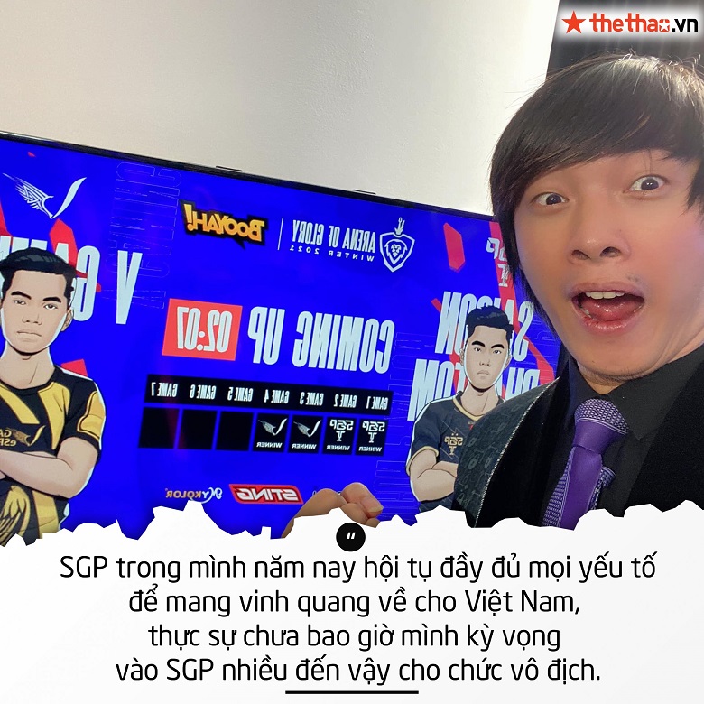 BLV Tung Hoa Mi: I waited in Yiwei, SGP vs Talon finals and SGP Winning AIC 2021! - Photo 6