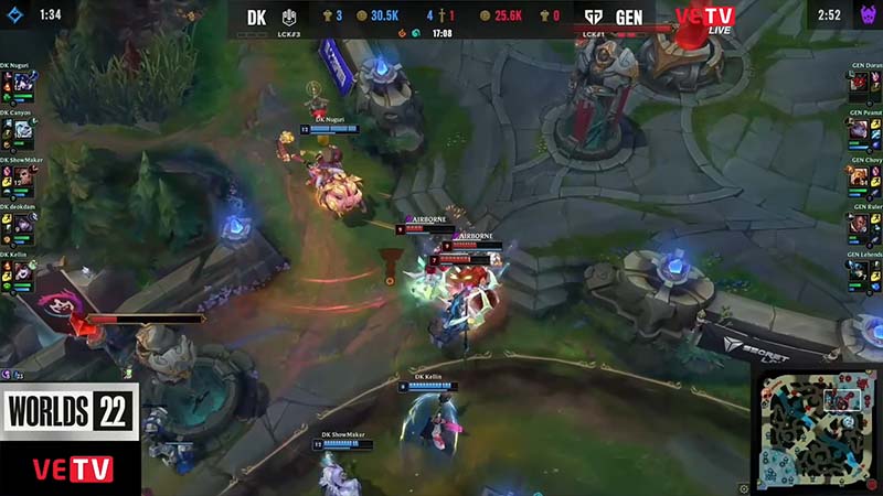 Gene results vs dk game 3: quarterfinals Worlds 2022 - Photo 2