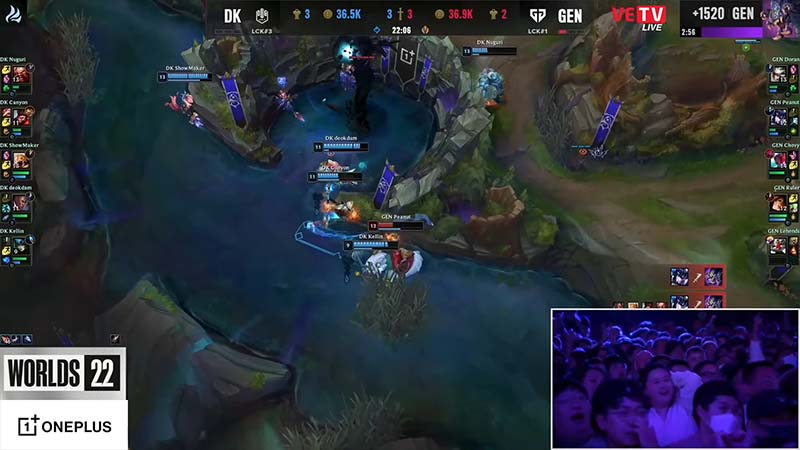Gene results vs dk game 2: quarterfinals Worlds 2022 - Photo 3