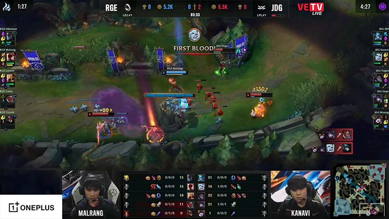 Results JDG vs RGE game 2: Quarterfinals Worlds 2022 - Photo 2