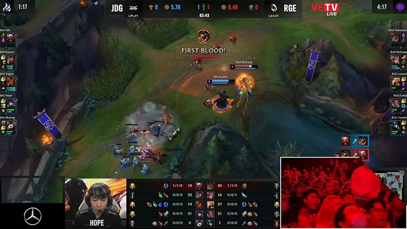Results JDG vs RGE game 1: The quarterfinals of Worlds 2022 - Photo 2