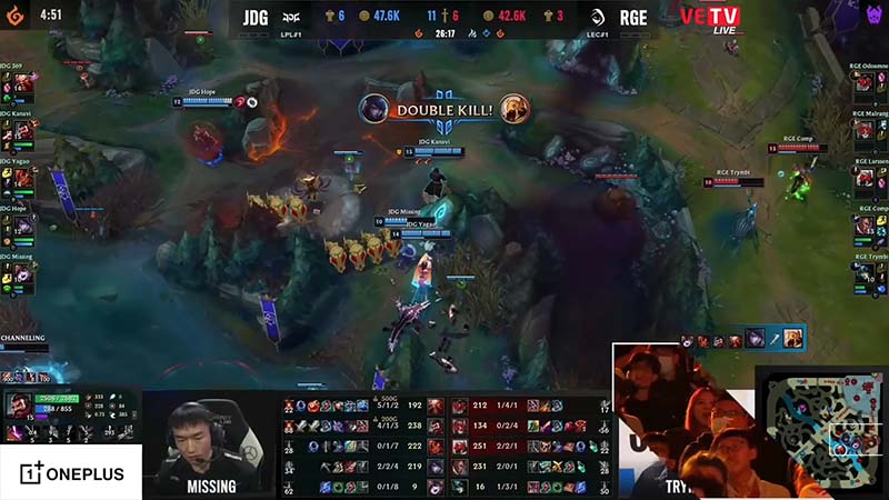 JDG vs Rge results in game 1: Quarterfinals Worlds 2022 - Photo 4