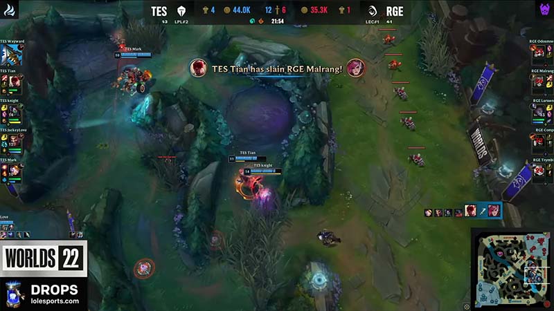 Results TES vs RGE: Worlds 2022 Group stage 7 - Photo 3