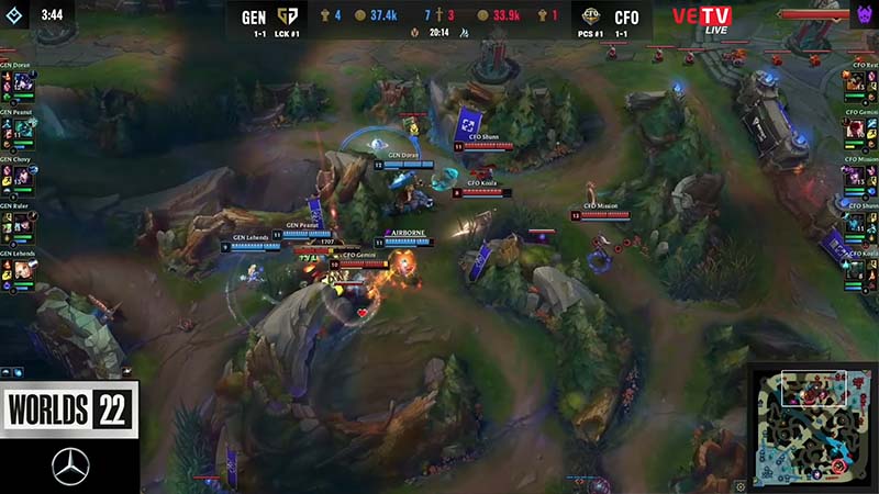 Gene results vs CFO - Worlds 2022 Group stage 4 - Photo 3