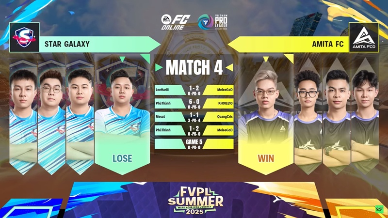 Knockout FVPL Summer 2025: Amita, FPT Shop in the top 4 - Photo 4