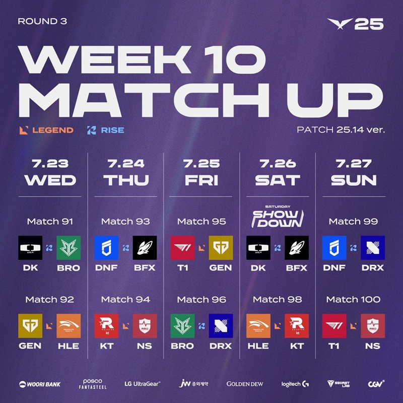 Week 1 Schedule 3-5 LCK 2025 - Photo 2
