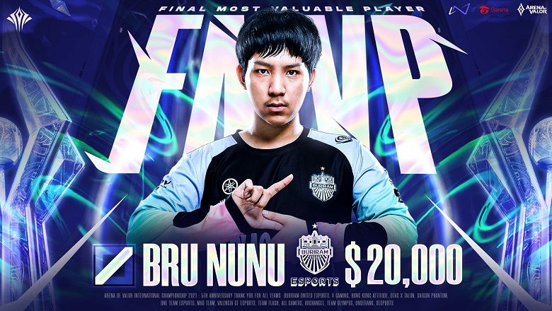 AIC 2021: Buriram United Esports Nunu won FMVP and 460 million bonuses - Photo 1