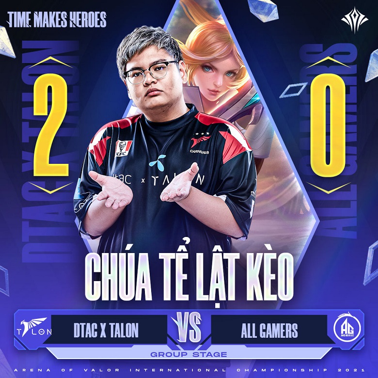 AIC 2021: DTAC Talon and Buriram United Esports have won all 3 points - Photo 2