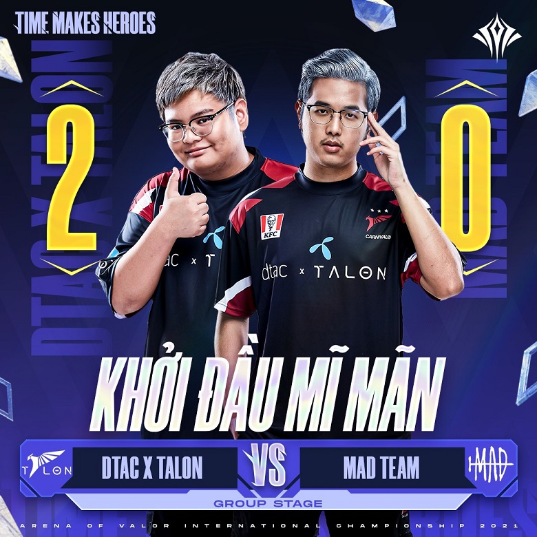 AIC 2021: Erez and iPodpro shine, DTAC Talon 'flipped' Mad in the opening match - Photo 1