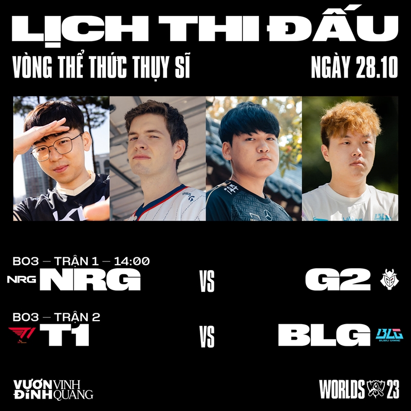 Directly Worlds 2023 - Swiss round 8: NRG vs G2, T1 vs Blg - Photo 1