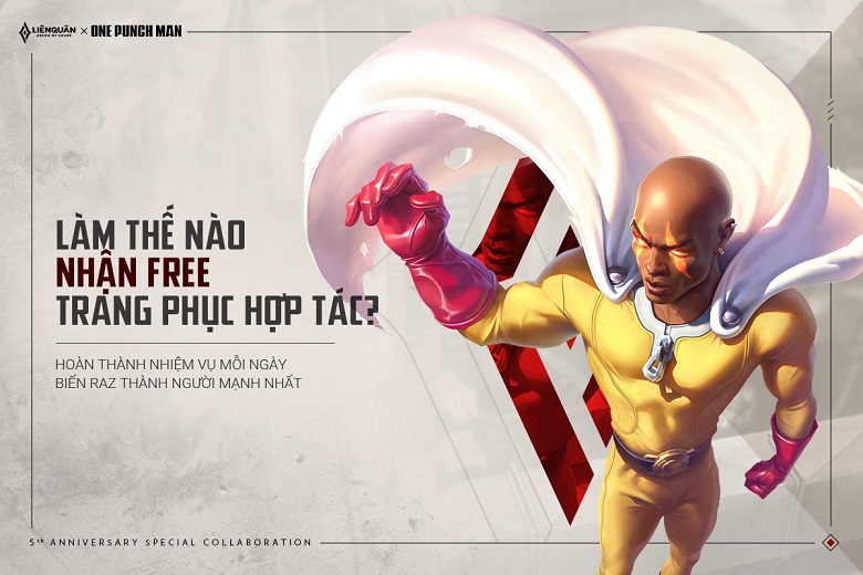Lien Quan Mobile: ONE PUNCH MAN Cooperative costumes - Raz Saitama and Errol Genos appear - Photo 2