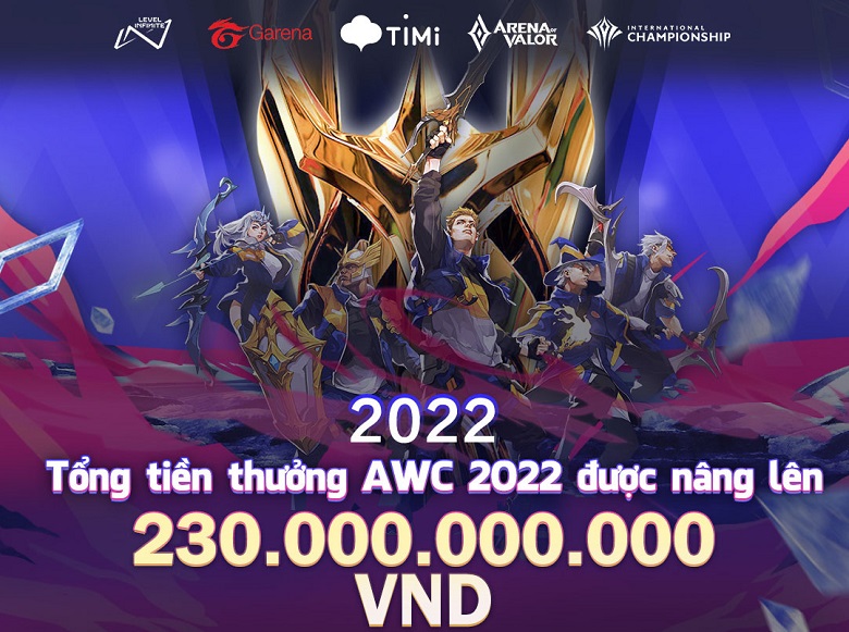 Lien Quan Mobile: AWC 2022 has a bonus of 230 billion dong, changing schedules with AIC - Photo 2