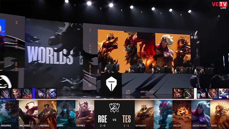 Results RGE vs TES - Worlds 2022 Group stage 4 - Photo 1