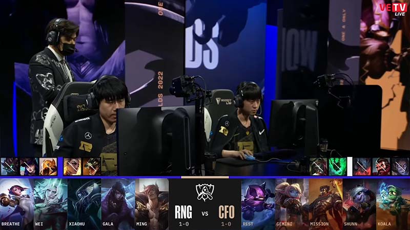 Results RNG vs CFO - Worlds 2022 Group stage 3 - Photo 1
