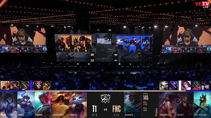 Results t1 vs fnc: Worlds 2022 Group stage 5 - Photo 1