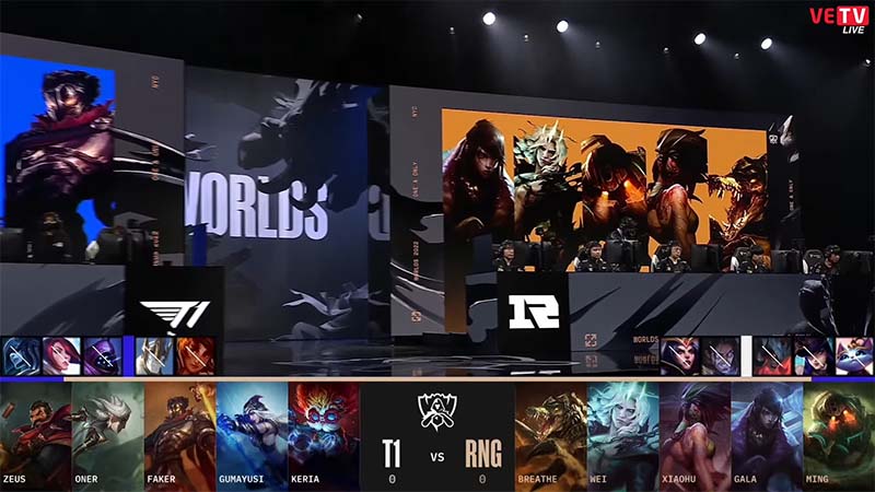 Results t1 vs rng game 1: quarterfinals Worlds 2022 - Photo 1