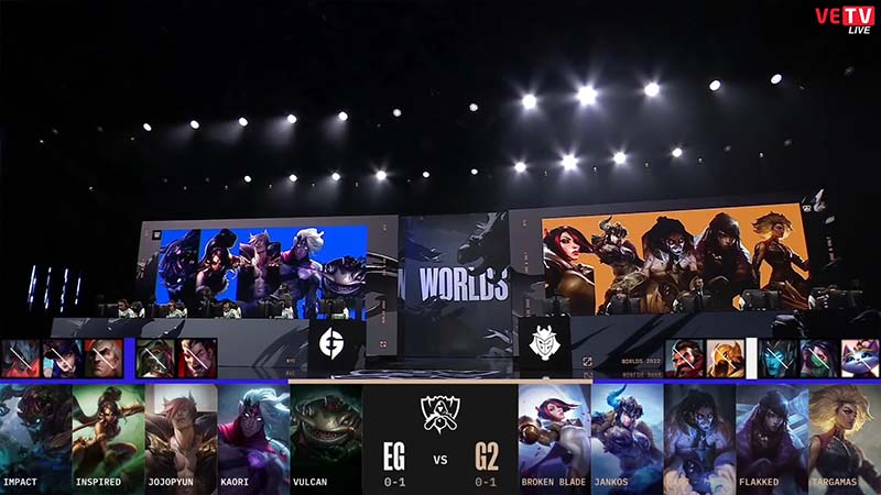 Update Worlds 2022: EU> Na, G2 destroy EG – Photo 1″ width=”800″ height=”450″/>
<figcaption>The selection phase</figcaption>
<br />
</figure>
<h3>Evolution</h3>
<p>In the third minute, Jankos accepted to abandon the forest to head towards the upper lane, Impact after many moves with Brokenblade was exhausted, that was more than enough for the first feat to fall into Sejuani's hands.</p>
<figure class=