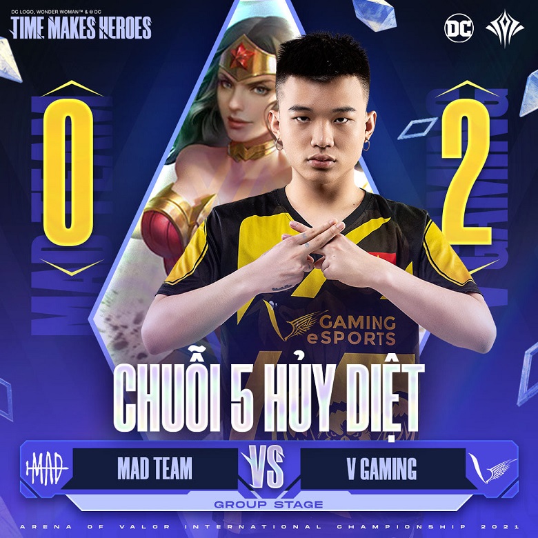 AIC 2021: V Gaming extends the winning circuit to the number 5, pushing Mad Team into the 'door of death' - Photo 1